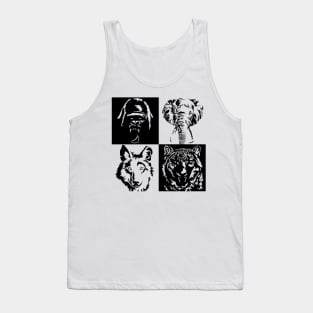 Wild animals mosaic Tank Top